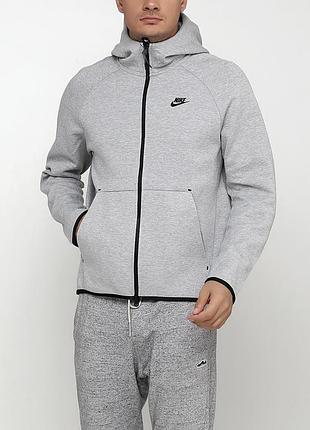 Nike tech fleece nsw зір худі сіра кофта з капюшоном оригінал s 928483-063