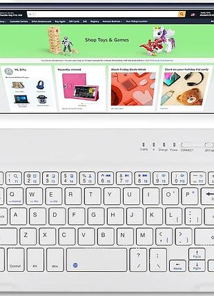 Чехол-клавиатура для планшета с немецкой раскладкой qwertz, белый