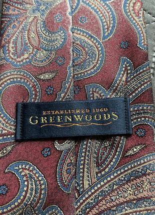 Чоловіча краватка greenwoods з візерунком пейслі, червона