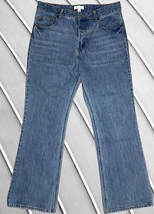 Женские джинсы h&amp;m xl eu428114 ua48 голубые bootcut клеш джинсы с высокой посадкой стрейчевые эластичные брюки расклешенные классические