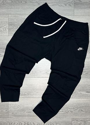 Штани чоловічі nike club cargo wvn pant black оригінал спортивні брюки найк nsw