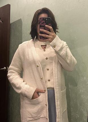 Жіночий кардиган zara молочного кольору, розмір m