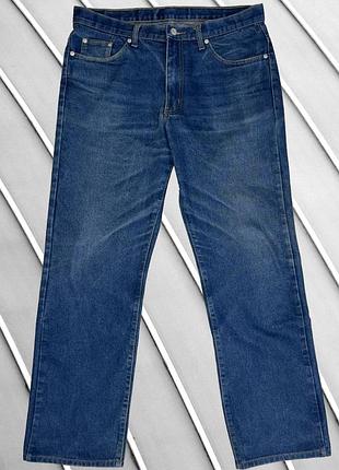 Женские джинсы full blue 3xl eu46 ua52 синие прямые базовые брюки деним повседневные свободного кроя стрейчевые джинсы прямого кроя