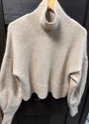 Светр жіночий h&m бежевий з вовни та мохеру