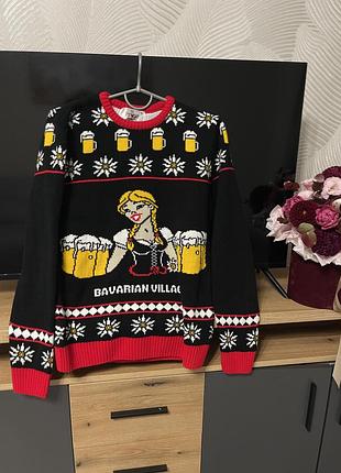 Bavarian village christmas jumper джемпер різдвяний баварія