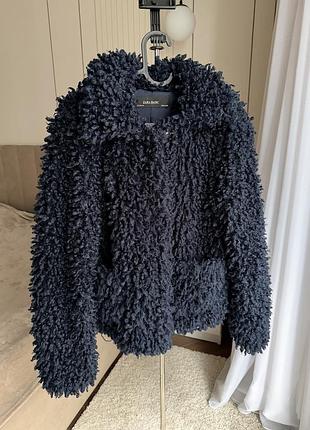 Шубка zara синя
