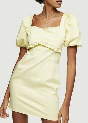 Платье мини с объемными рукавами topshop