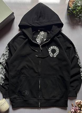 Chrome hearts zip hoodie black