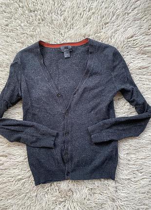 Жіночий кардиган светр h&m вовняний сірий розмір s