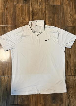 Чоловіче поло теніска для тенісу nike tiger woods collection xl, бежеве, dri-fit, оригінал 685850-100