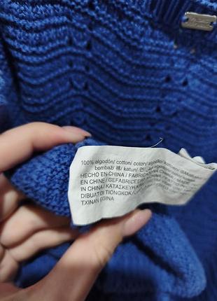 Коротка синя в'язана міні-сукня pull&bear 100% бавовна 6
