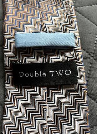 Чоловіча краватка double two з геометричним принтом