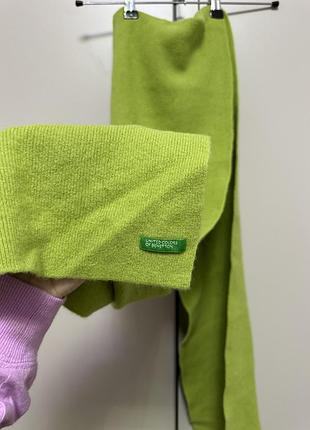 Шарф united colors of benetton вовняний салатовий