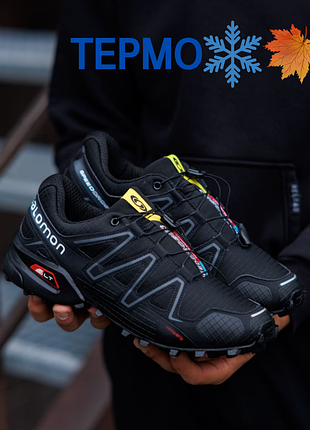 Термо кросівки salomon speedcross 4 black white