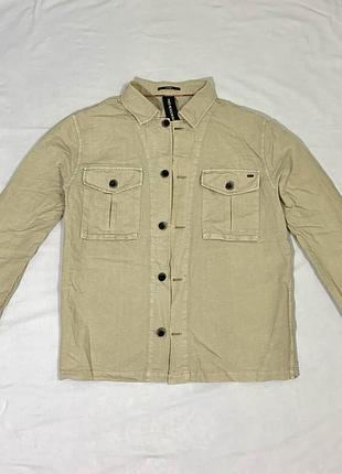 Оригінальна чоловіча куртка - сорочка (overshirt) бренду no excess з льону та бавовни розмір l