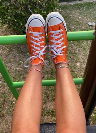 Кеди унісекс converse all star high помаранчеві розмір 40, довжина устілки 26 см