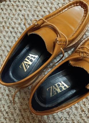 Zara броги кожа 6