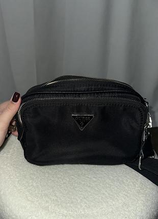 Сумка guess нейлонова чорна