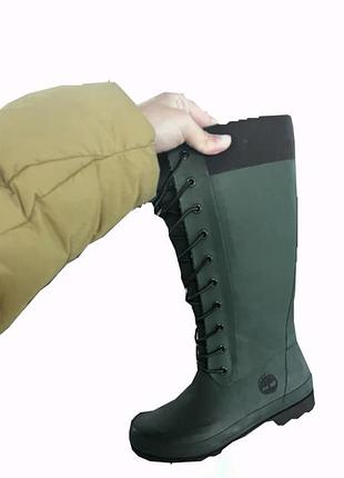 Гумові чоботи жіночі timberland зелені 36 розмір