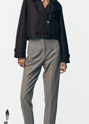 Класичні штани з високою посадкою zara