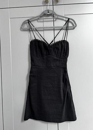 Коротка жіноча сукня zara чорна