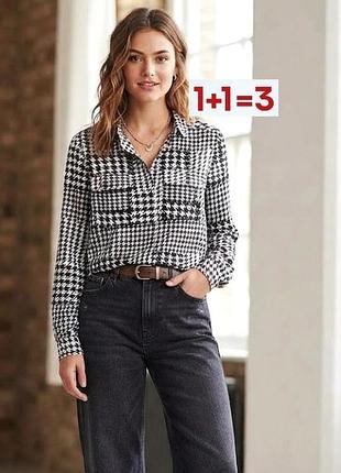 1+1=3 🎁удлиненная рубашка в клетку от f&amp;f