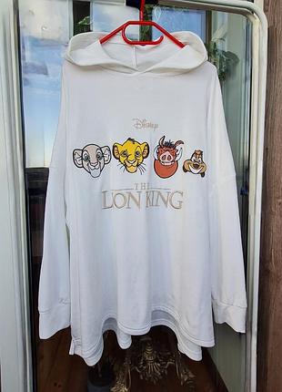 Худі жіноче disney оверсайз біле з флісу