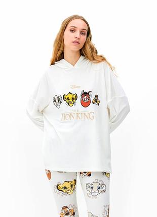 Худі жіноче disney оверсайз біле з флісу primark (батал)