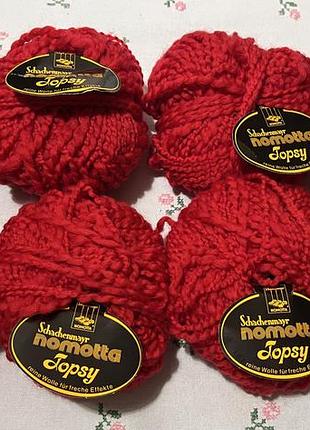 Вінтажна вовняна пряжа schachenmayr nomotta topsy (німеччина) – лот 8 мотків