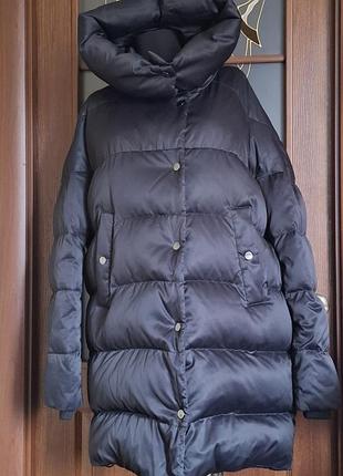 Пуховик zara чорний