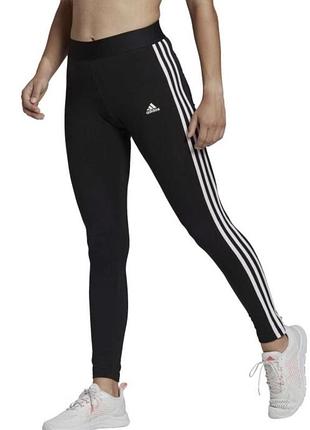 Жіночі спортивні легінси adidas essentials 3-stripes high-waisted single jersey leggings