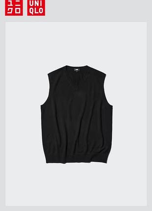 Жилет uniqlo из 100% шерсти мериноса