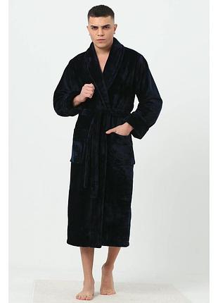 Халат чоловічий nusa 1450 lacivert мікрофібра:l/xl;xxl;xxxl;xxxxl