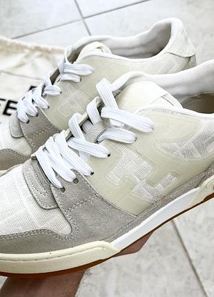 Кроссовки fendi match low-top white/beige (новые)