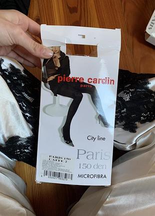 Колготки pierre cardin оригінал вінтажні з сіточкою з орнаментом з мереживом