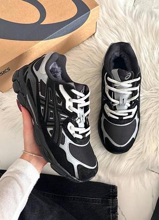 Asics gel-nyc black light grey gore-tex хутро