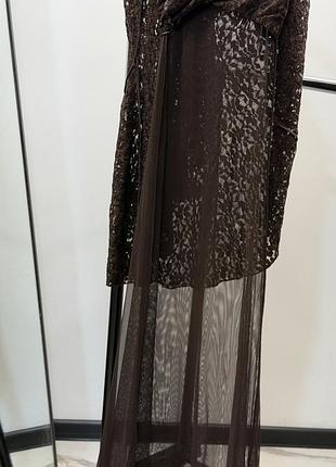 Мереживна прозора сукня mango m 9