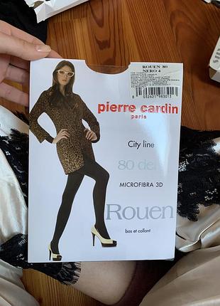 Колготки pierre cardin оригінал вінтажні з сіточкою з орнаментом з мереживом