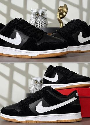 Жіночі кросівки nike sb dunk low pro black white 39