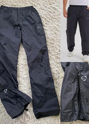 Чорні чоловічі балоневі спортивні штани на підкладці nike clima fit,p.m-l