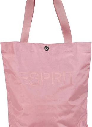 Текстильний рожевий шопер esprit / сумка-тоут еспріт
