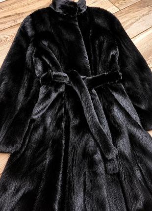 Довга норкова шуба халат nafa mink 🖤 kopenhagen fur,натуральна норка