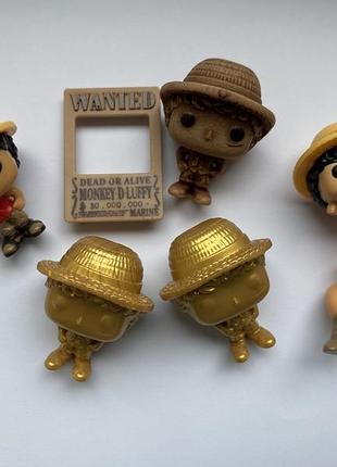 Фігурки луффі kinder joy one piece funko pop ван піс monkey d. luffy, wanted