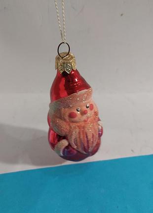 Дед мороз, елочная игрушка,  стекло 6