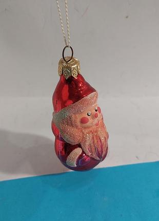 Дед мороз, елочная игрушка,  стекло 5