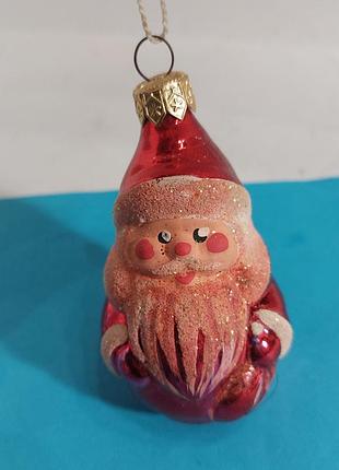 Дед мороз, елочная игрушка,  стекло 9