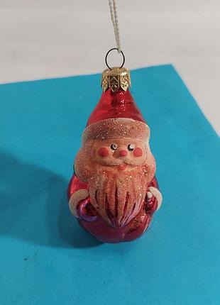 Дед мороз, елочная игрушка,  стекло 3
