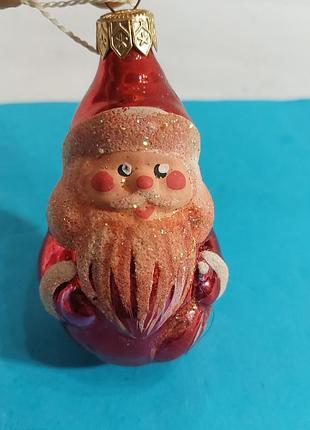 Дед мороз, елочная игрушка,  стекло 2