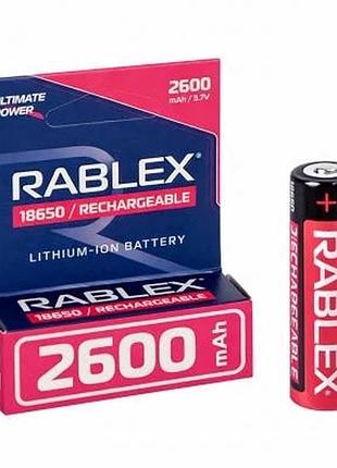 Батарейка акумуляторна rablex 18650 2600mah 3.7v (400 )