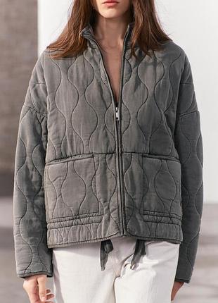 Куртка стеганая вываренная от zara.